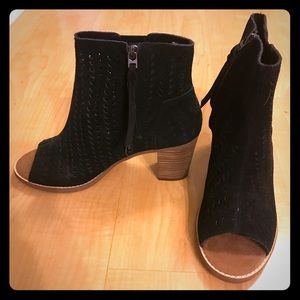 Toms peep toe booties